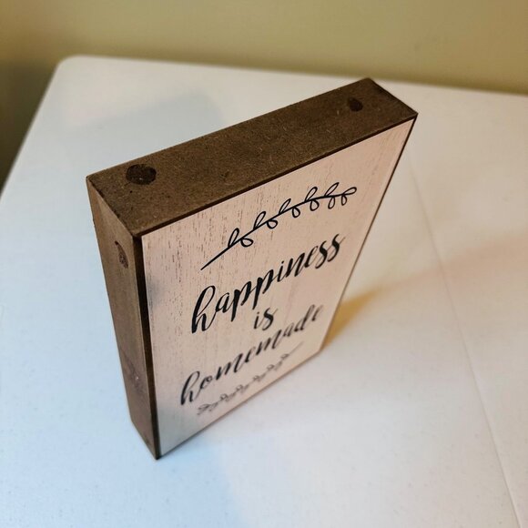 Reversible Valentines Day Decoration ALL YOU NEED IS LOVE-HAPPINESS IS HOMEMADE - Picture 8 of 10